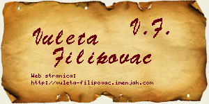 Vuleta Filipovac vizit kartica